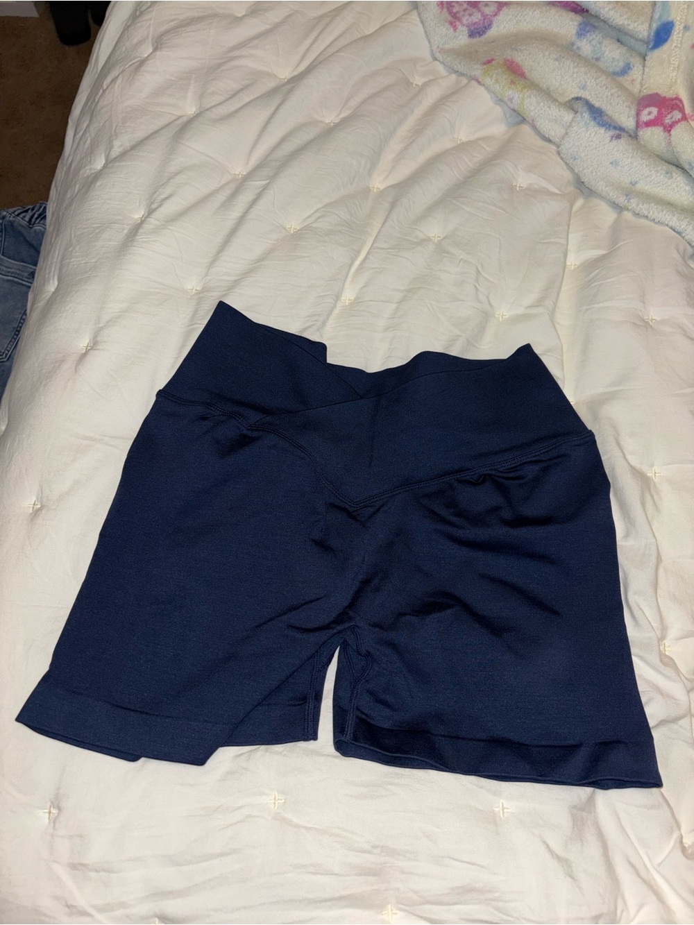 Women’s High-Waist Navy Athletic Shorts